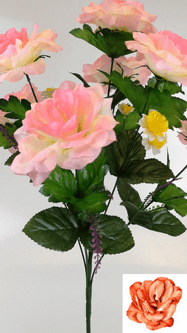 Искусственный букет Розы на 7 цветков
